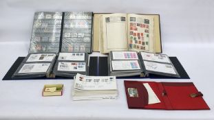 Assorted stamp albums to include First Day Covers, etc