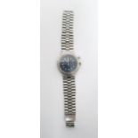 Gentleman's stainless steel Longines Conquest single button chronograph wristwatch circa 1972