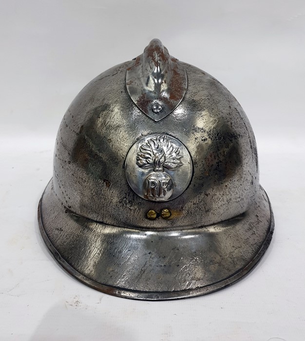 French early 20th century fireman's helmet