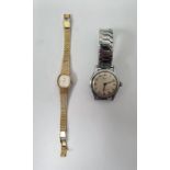 Lady's Rotary wristwatch with yellow metal chain strap and a Helvetia gent's Swiss made