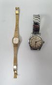 Lady's Rotary wristwatch with yellow metal chain strap and a Helvetia gent's Swiss made