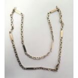 LOT WITHDRAWN Italian gold chain formed of bar and figure of eight links, marked 375, approx