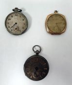 London silver cased pocket watch with engraved foliate dial and two further pocket watches (3)