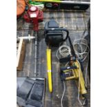 Electramac electric chain saw, a petrol driven chain saw and a petrol hedge trimmer (3)