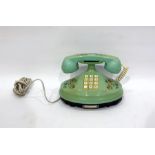 Blue push button foliate decorated 'Empress' telephone from BT's designer range