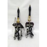 Two ceramic and brass-handled beer pumps (2) (VAT payable on hammer)