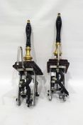 Two ceramic and brass-handled beer pumps (2) (VAT payable on hammer)