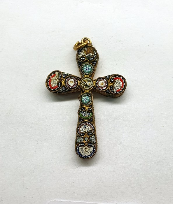 Pietra Dura inlaid crucifix in the Eastern European fashion