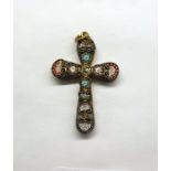 Pietra Dura inlaid crucifix in the Eastern European fashion