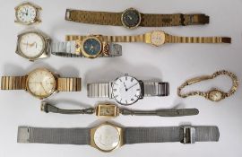 Assorted lady's and gentleman's wristwatches including a lady's 18ct gold strap watch with