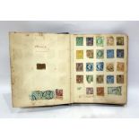 Collection of stamps in album to include some early examples including half penny red, two penny