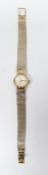 Lady's Omega 'Ladymatic' wristwatch with subsidiary date aperture, 9ct gold strap