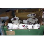 Colclough 'Royal Vale' part tea service including teapot, cake stand, cups, saucers, cake plates,