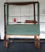 20th century four-poster bed, the foot posts, fluted, in the 18th century style