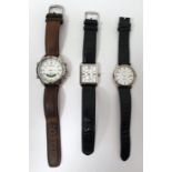 Gent's Rotary wristwatch with black leather strap, a gent's Timex Expedition wristwatch and a