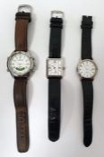 Gent's Rotary wristwatch with black leather strap, a gent's Timex Expedition wristwatch and a