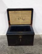 19th century Milners patent double-chambered fire resisting box, 50cm x 34.5cm