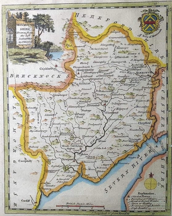 After T Kitchin Map  Monmouthshire After Eman Bowen Map  Part of Surrey, divided into its hundreds