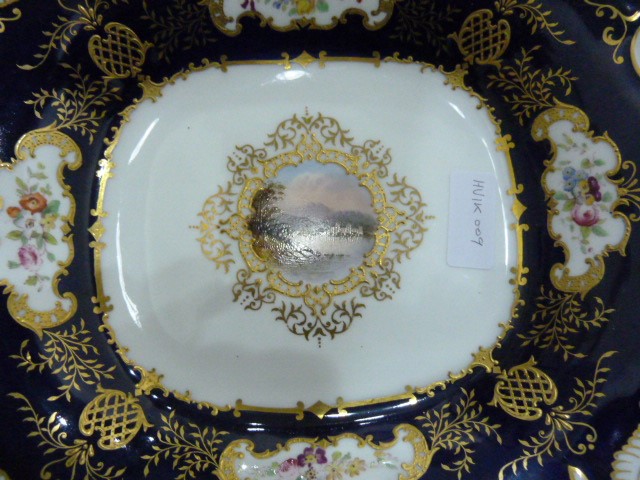 Coalport porcelain part dessert service, pattern No.2308, six pieces,  viz:- three variously - Image 4 of 6