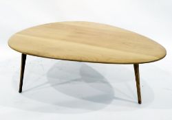 Light elm coffee table in the manner of Ercol, 115.5cm