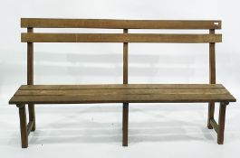 Oak arts and crafts style bench