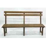 Oak arts and crafts style bench