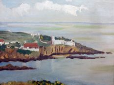 Unattributed Oil on canvas "Bull Bay, Anglesey", 38cm x 49cm, framed