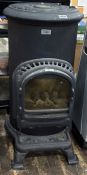 Thurcroft cast iron bottle gas operated stove, 69cm high approx