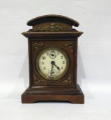 Walnut mantel alarm clock