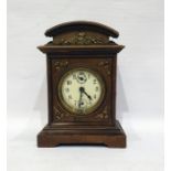 Walnut mantel alarm clock