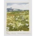 Helen Hanson  Limited edition colour engraving "Field", 87/150 S Parkison Artists Proof print "Noah"