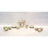 Grosvenor china coffee service to comprise coffee pot, cream jug, sugar bowl and six cups and
