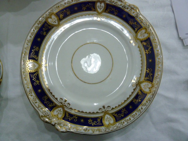 Coalport porcelain part dessert service, pattern No.2308, six pieces,  viz:- three variously - Image 5 of 6