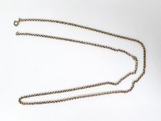 9ct gold chain, belcher link, rose gold, with metal clasp