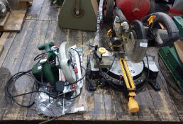 Parkside Variable Speed circular saw with new blades and another chop saw (2)