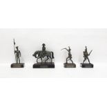 Limited edition pewter model of Napoleon on horseback, sculpted in 1981 by R Cameron for Cognac