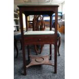 19th century mahogany three-tier washstand, 43cm