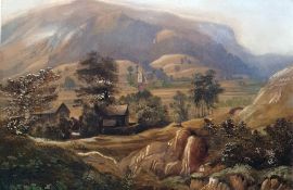 H B Richardson(?) Watercolour drawing  "Grasmere", 29cm x 44.5cm