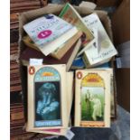 Box of assorted mainly paperback books to include various Penguin titles, W Somerset Maugham "Up