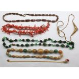 Quantity of costume jewellery including faux pearls, brooches, bracelets, pendants, earrings,