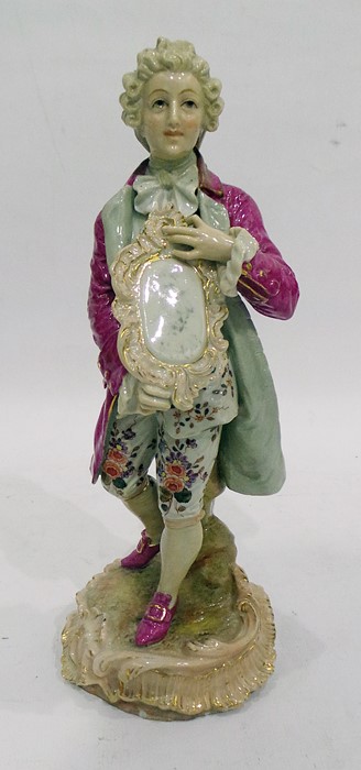 Painted glazed Capodimonte figure of gentleman car - Image 4 of 5