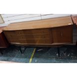 20th century teak-effect sideboard with three cent
