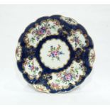18th century Worcester porcelain dish, circular an