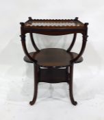 19th century occasional table with wavy galleried