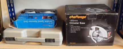 Challenge circular saw and two corded hammer drills (3)