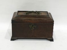 Georgian mahogany tea caddy of rectangular form, w