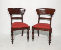 Set of six 19th century mahogany bar-back dining c