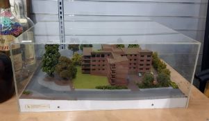 Model of a proposed residential development in Regents Park N 3, by Architects Robert Crapnell and