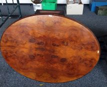 Assorted components in walnut for an oval centre table