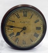 Late 19th/early 20th century wall clock with fusee